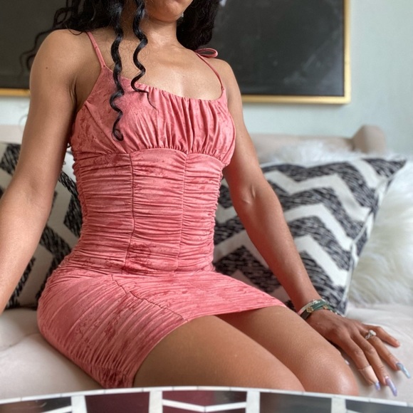 Fashion Nova Chelsea Coral Mineral Wash Mini Dress - Picture 8 of 14